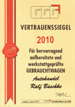 Vertrauenssiegel GGG 2010 - klick f�r Vorschaubild